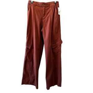 NEW BP. NORDSTROM Women's Retro Cotton Blend Wide Leg Cargo Trouser Pant Size 27